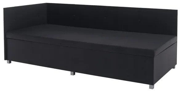 Čalúnená válenda s univerzálnym čelom a úložným priestorom AMSTERDAM 90x200 cm šedá