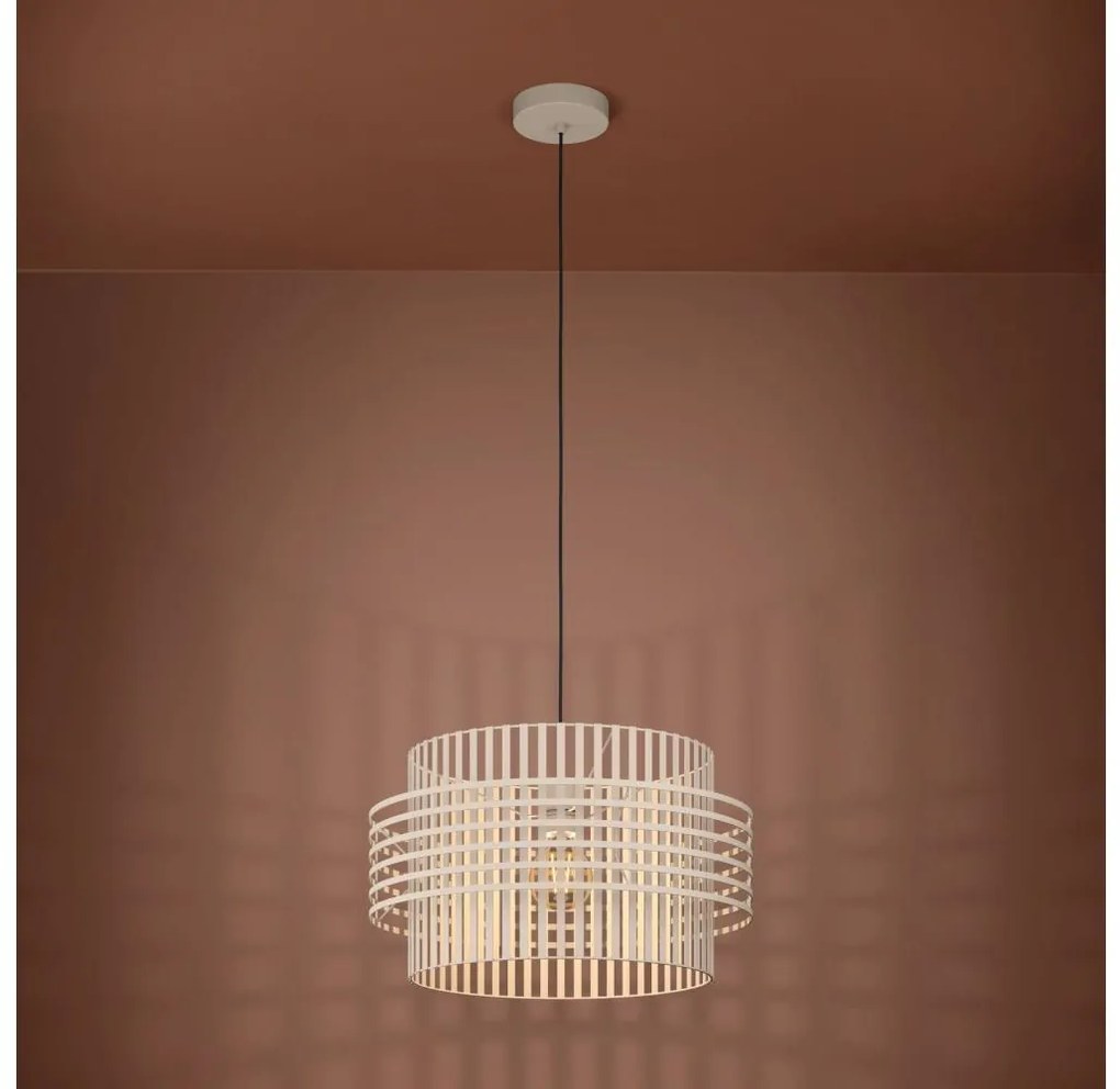 Eglo 390145 - Luster na lanku OLTAMAR 1xE27/40W/230V pr. 48 cm krémová