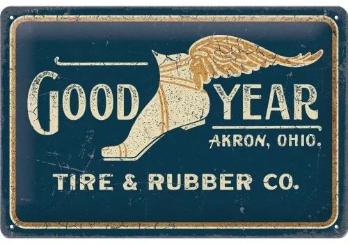 Plechová ceduľa Tire & Rubber Co. - Goodyear 1901, (20 x 30 cm)