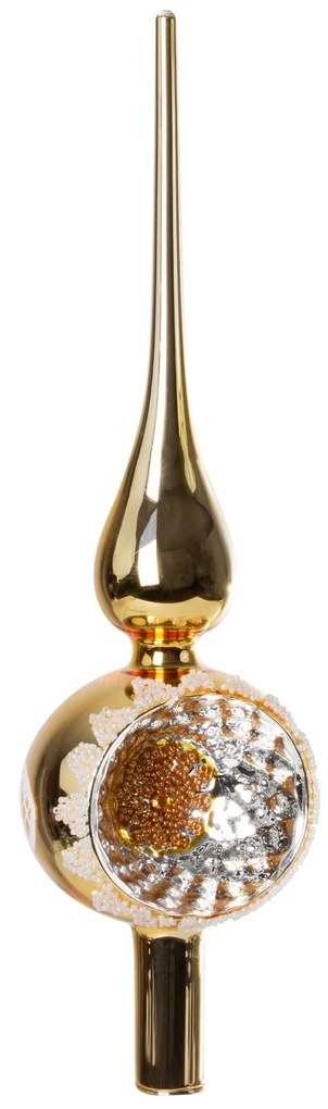 SKLENENÁ VIANOČNÁ OZDOBA 31 CM ZLATÁ