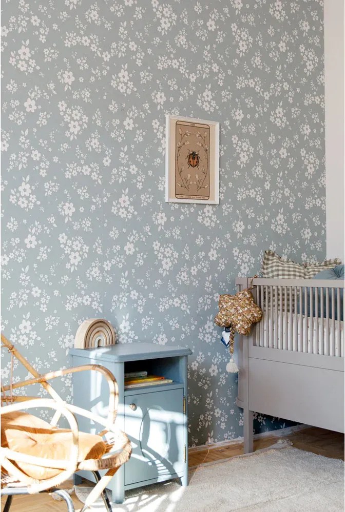 Tapeta modrá lúka 280x50 cm