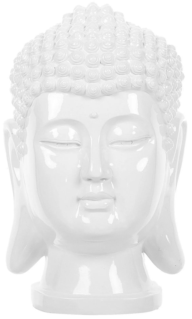 Dekoratívna biela figúrka 41 cm BUDDHA Beliani