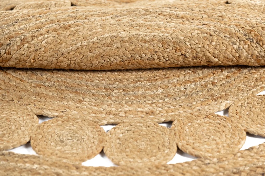 TA Koberec 1464 HNEDÁ OKRÚHLA JUTA Rozmer: 240x240 cm