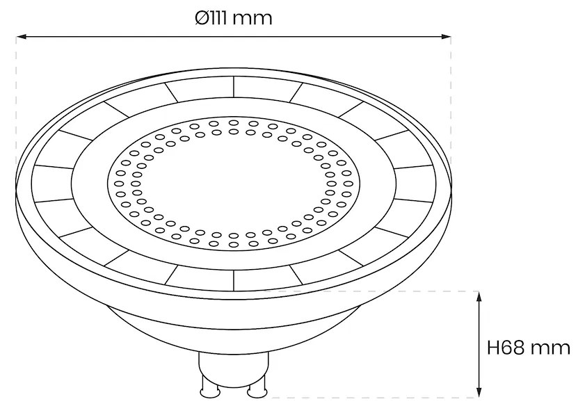 Halogénová LED žiarovka GU10 teplá 3000k 10w 806 lm biela