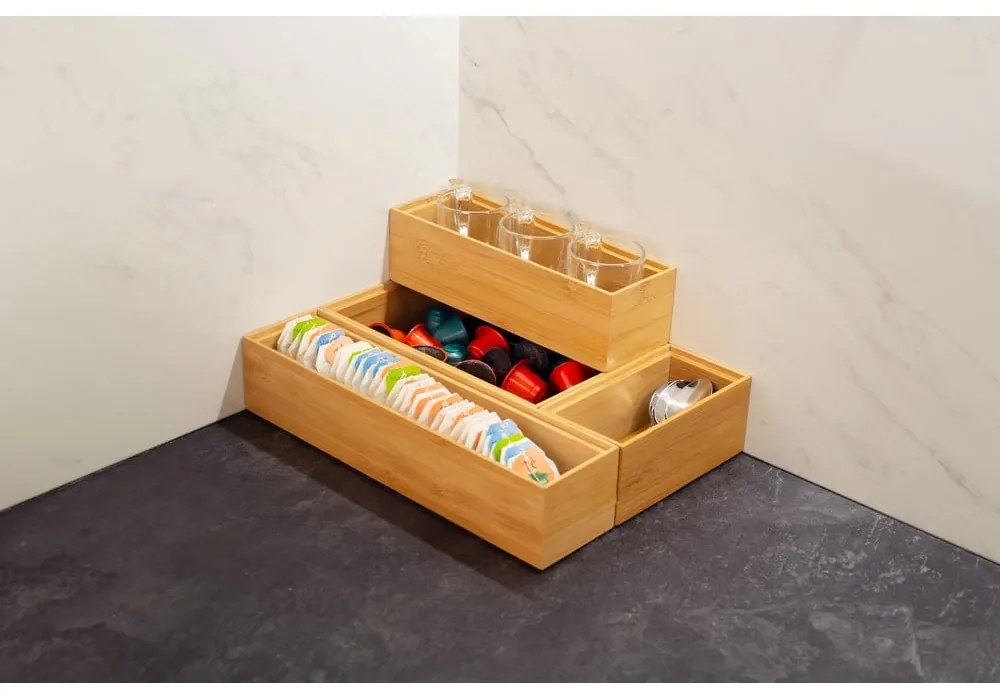 Bambusový box Compactor, 22,5 x 7,5 x 6,35 cm