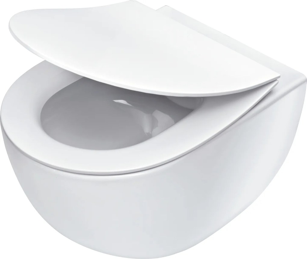 Deante Závesný WC komplet bez príruby Peonia - CDED6ZPW, vrátane SoftClose sedadla