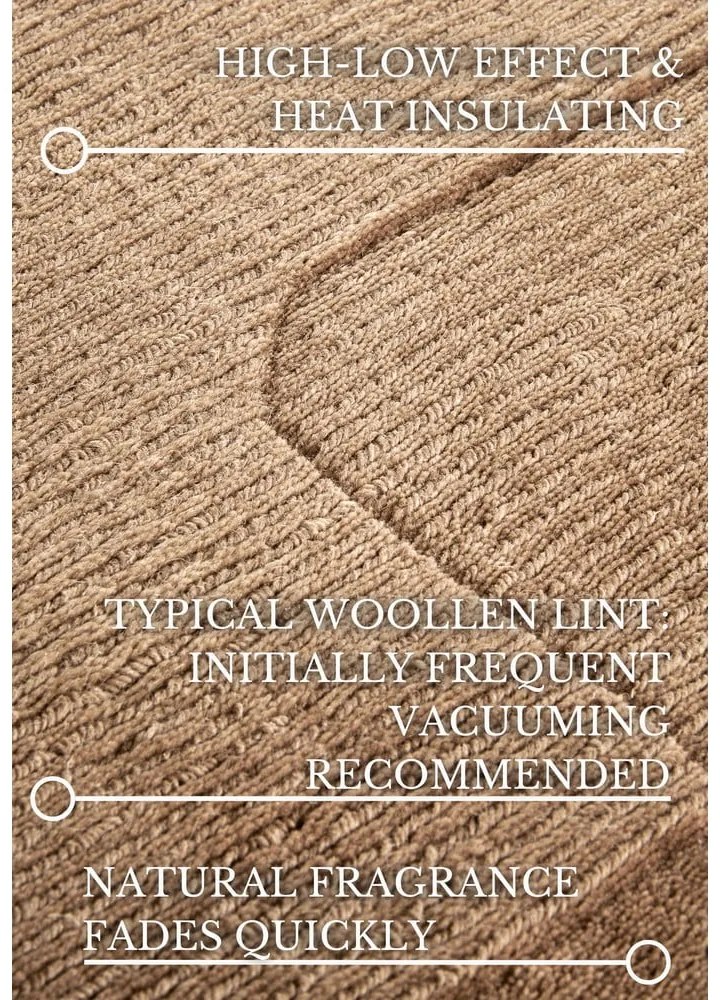 Béžový ručne tkaný vlnený behúň 80x250 cm Charlotte – Villeroy&Boch