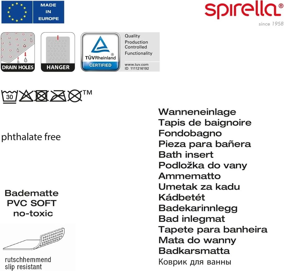 Protišmyková podložka do sprchy 53x53 cm Ruby – Spirella