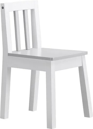 lovel.sk Detská dizajnová drevená stolička bielo šedá