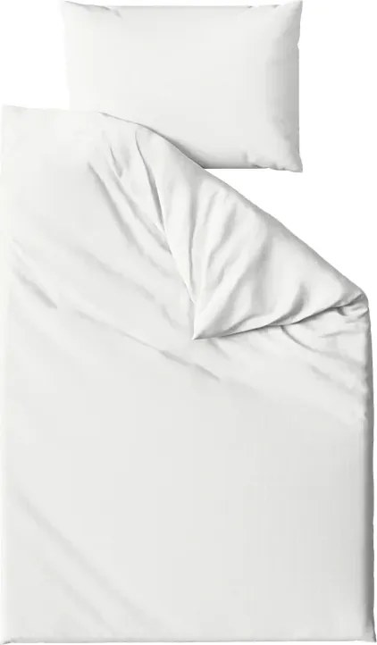 Súprava krepových obliečok DENYX BLEND svetlo krémové, hotelové vrecko + plachta Jersey 90 x 200 cm sivobéžové, jednolôžko