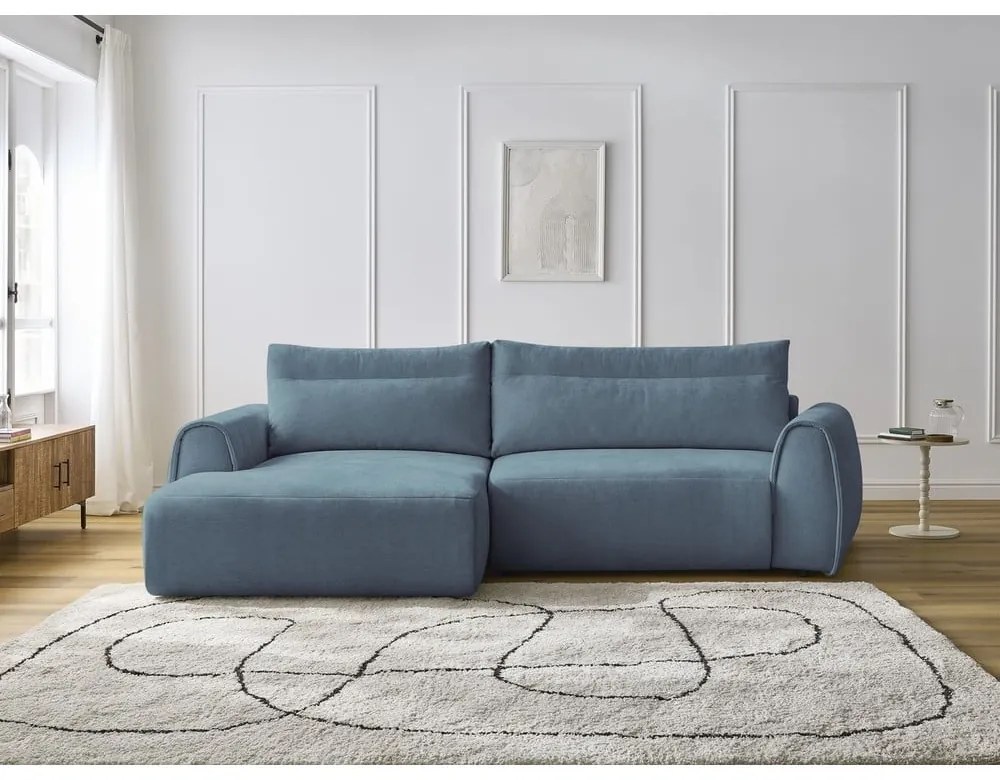 Modrá rohová pohovka Aden – Bobochic Paris
