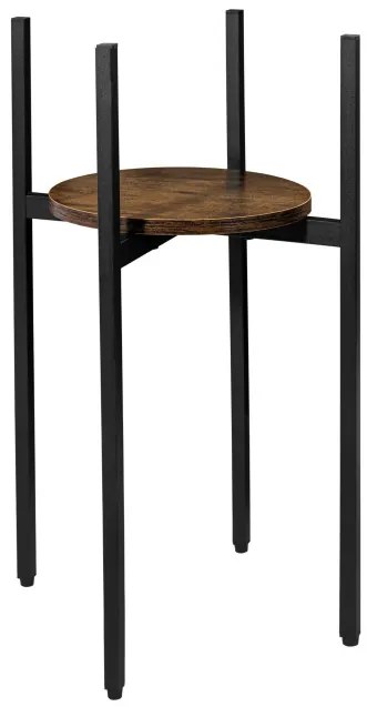 Stojan na kvety TORRE RUSTIC čierny 60 cm
