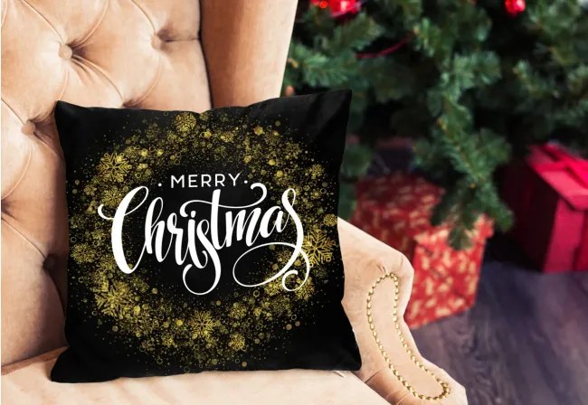 Vianočná obliečka na vankúš 3D 47