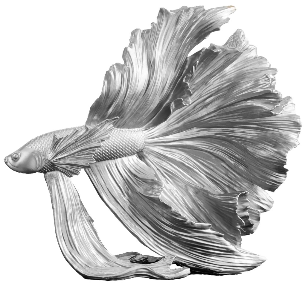 Ozdobná rybka Crowntail 35cm strieborná