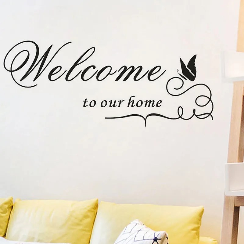 Samolepka na stenu "Welcome" 60x25 cm