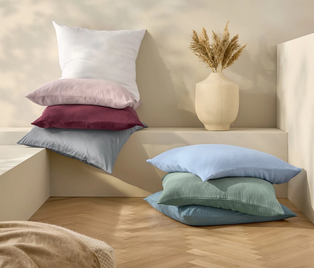 Posteľná bielizeň z perkálu, modrá, štandardná veľkosť