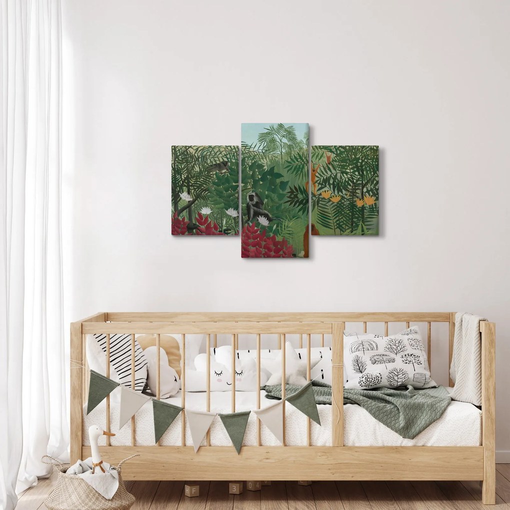 Obraz - Henri Rousseau, Tropical Forest with Monkeys, reprodukcia (90x60 cm)