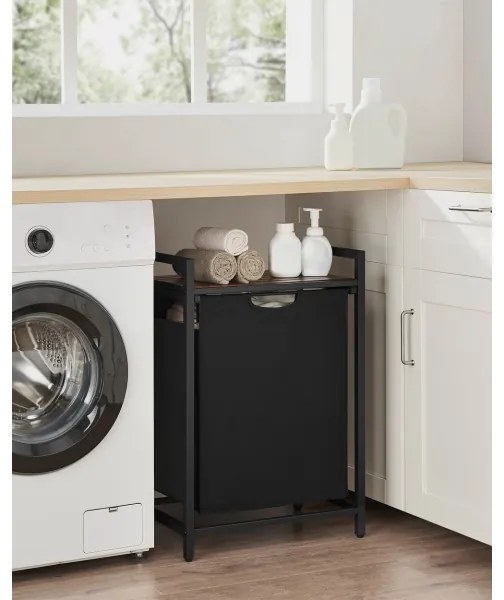 Kôš na bielizeň REX hnedá/čierna