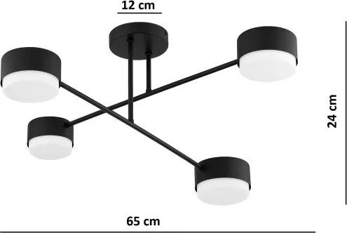 BRILAGI - LED RGB stmievateľný prisadený luster MONO 4xGX53/14W/230V Wi-Fi Tuya čierna