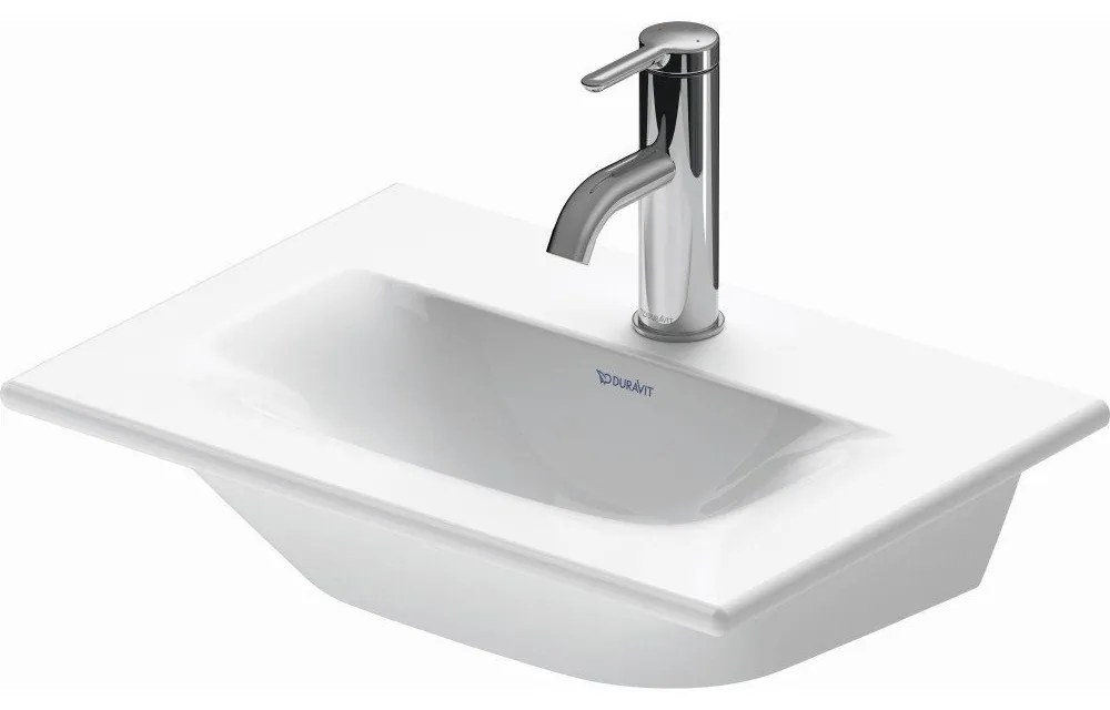 DURAVIT Viu umývadielko do nábytku s otvorom, bez prepadu, 450 x 320 mm, biela, 0733450041