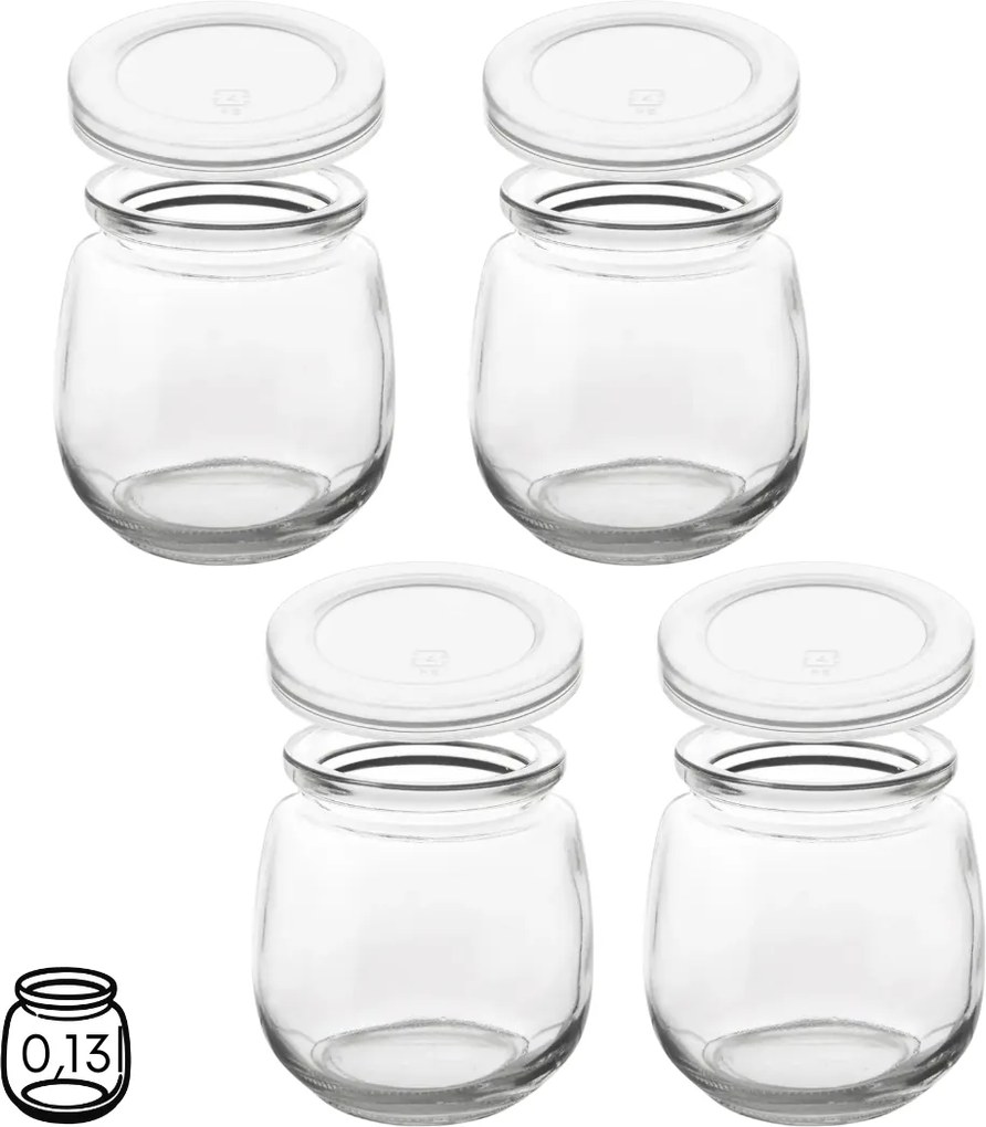 Orion 4 poháre na jogurt a dezert s viečkom 4ks x 130ml YOGO