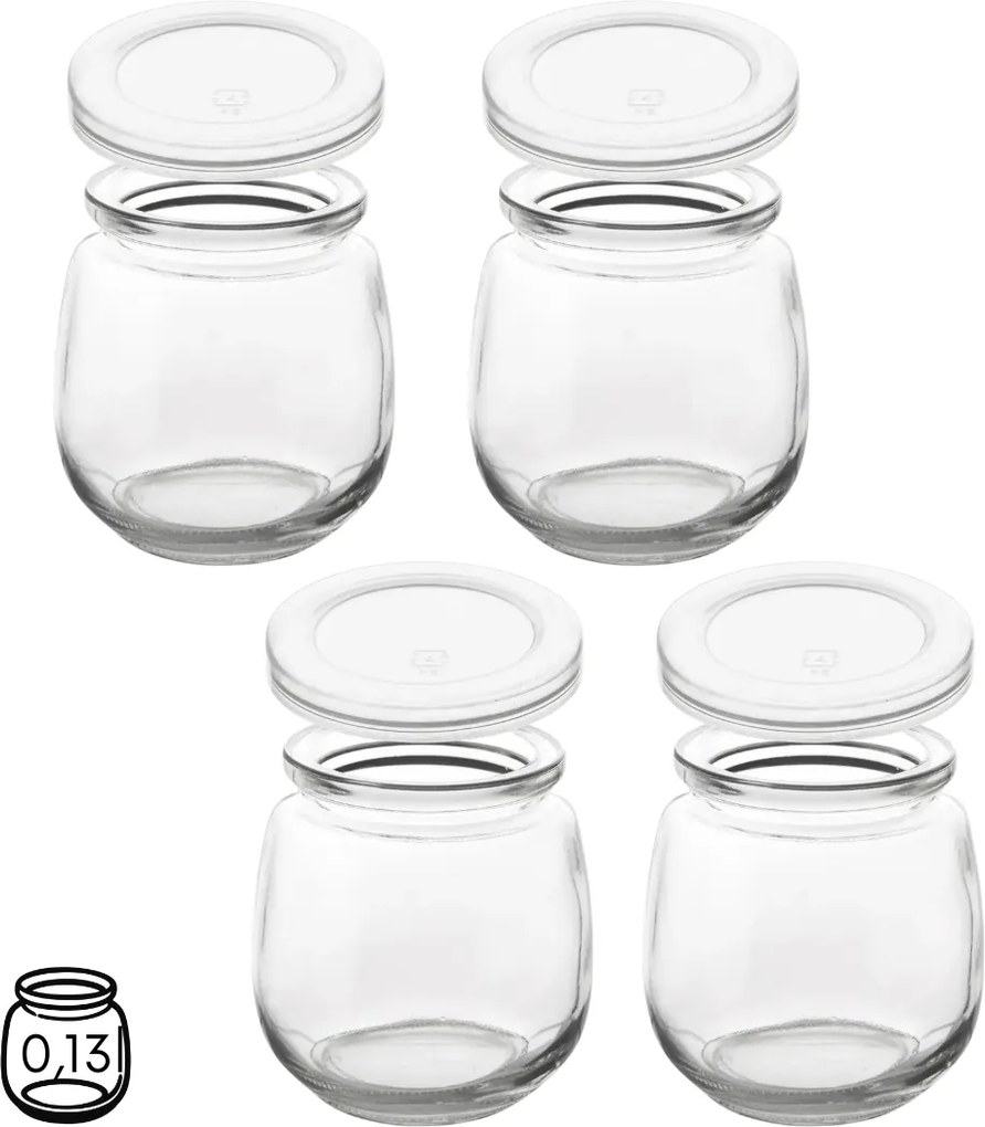 Orion 4 poháre na jogurt / dezert s viečkom 4ks x 130ml YOGO