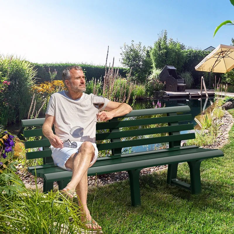 Záhradná lavica ORCHIDEA, 145x49x74cm, zelená I.P.A.E-Progarden