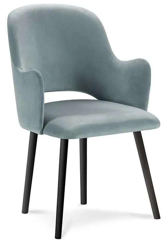Zelená Zamatová stolička Laelia dĺžka 54 × šírka 50 × výška 85 cm MILO CASA