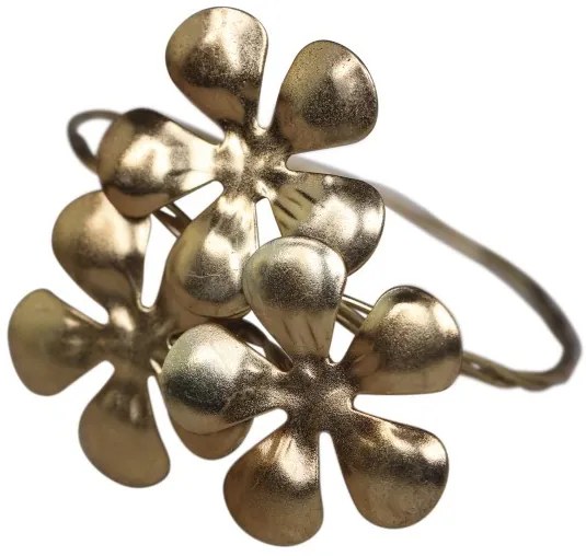 Bronzový kovový držiak na obrúsky s kvietkom Flower - 6*5cm