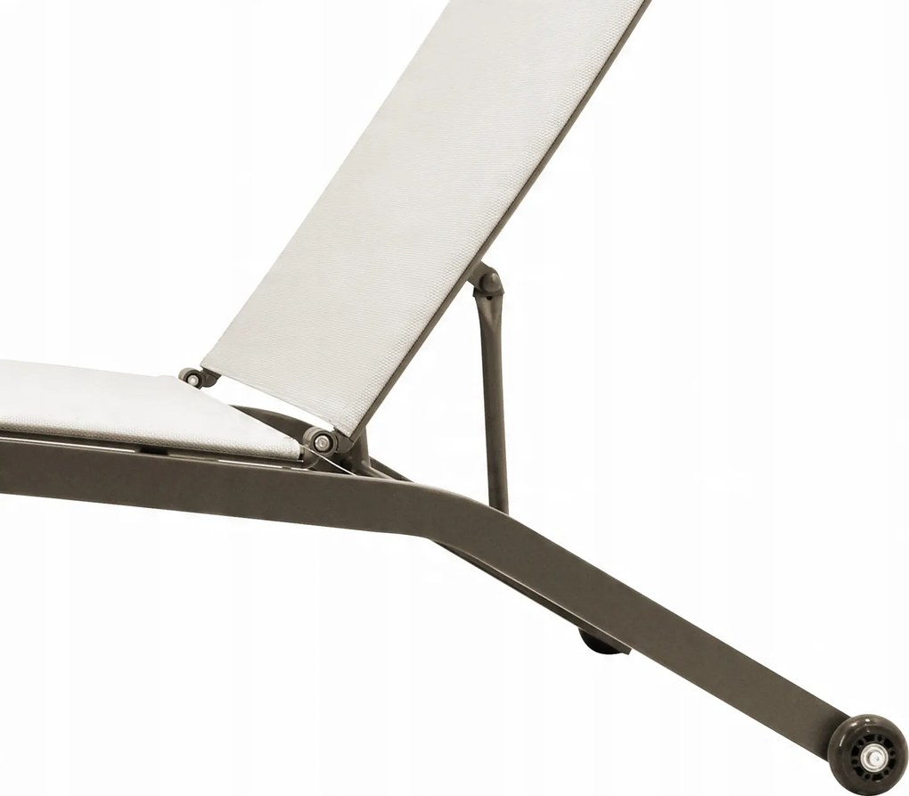 CH Záhradné polohovateľné lehátko Vega - béžová