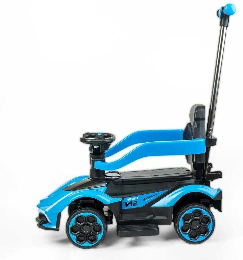 Baby Mix Detské odrážadlo Speed s vodiacou tyčou, modrá