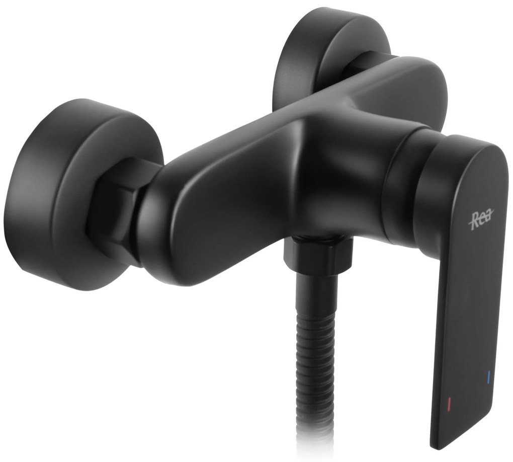Rea Verso, sprchová batéria s ručnou sprchovou súpravou, čierna matná, REA-B7900