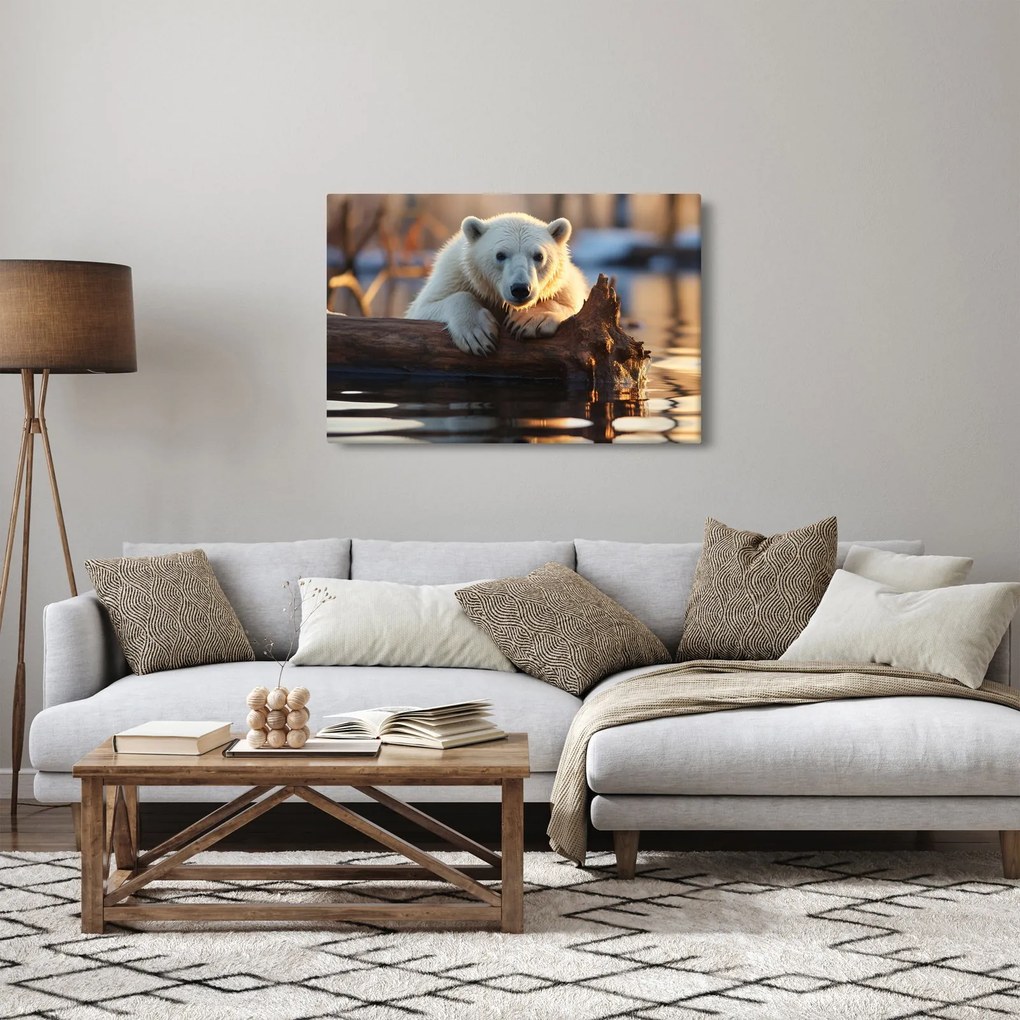 Obraz - Medveď ľadový (90x60 cm)