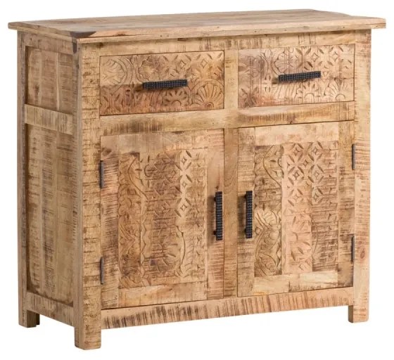 furniture-nabytek.cz - Masívna komoda Bombaj z mangového dreva, lakovaná, hnedá – 90×42×80 cm