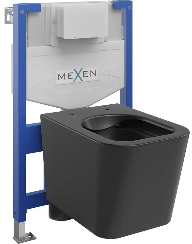 Mexen Fenix XS-F, podomietkový modul a závesné WC Teo, čierna matná, 6803385XX85