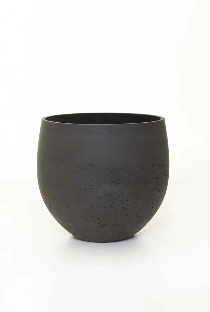 Moderný kvetináč RAFIOT, sklolaminát, výška 35 cm, antracit