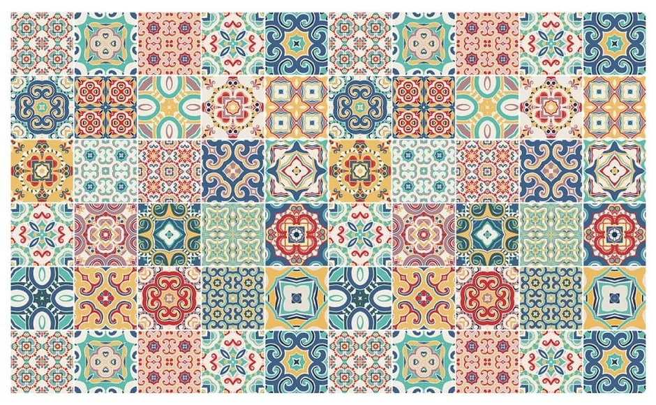 Sada 60 dekoratívnych samolepiek na stenu Ambiance Montanares, 10 x 10 cm