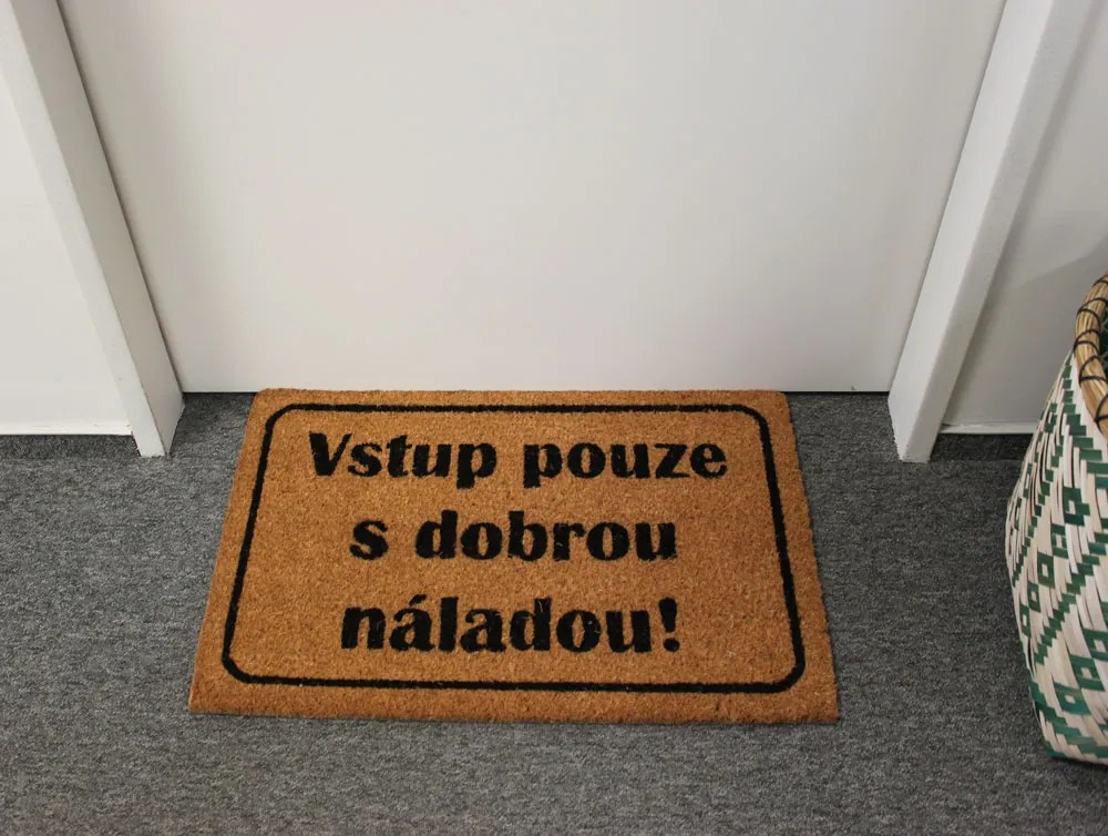 ARÔME HOME Rohožka Vstup iba s dobrou náladou