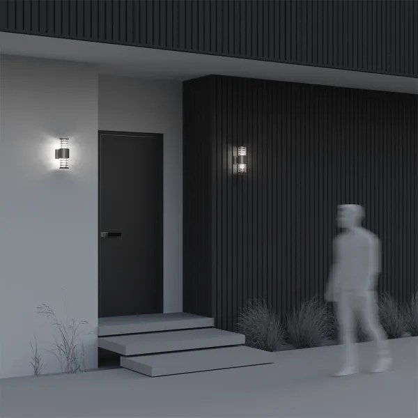 Maytoni O576WL-02GR - Vonkajšie nástenné svietidlo BRONX 2xE27/60W/230V IP54 antr