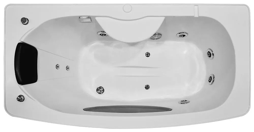 M-SPA - SAUNA Kabino-vaňa s hydromasážou 145 x 85 x 220 cm (MSPA09944AS-145-Biela)