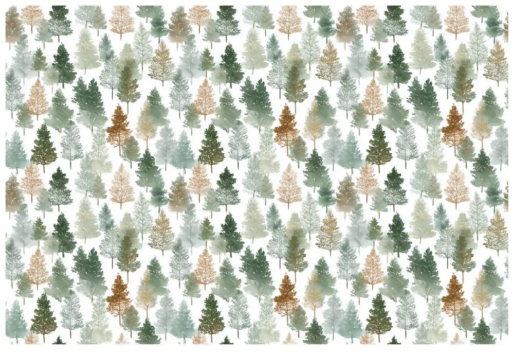 Tapeta pestrofarebné lesné stromy