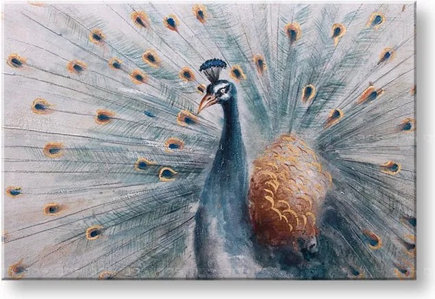 Maľovaný obraz na stenu PÁV 90x60 cm