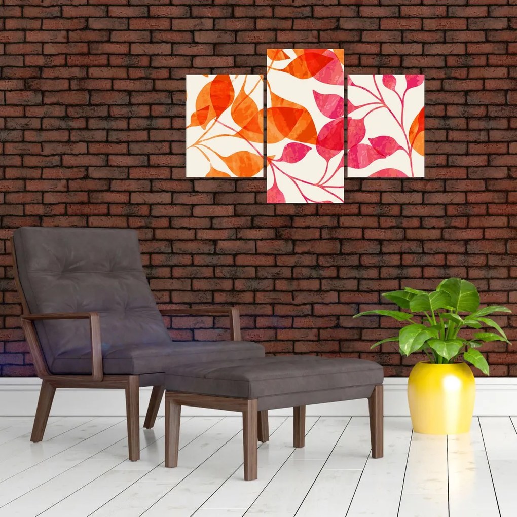 Obraz - Oranžové lístie (90x60 cm)
