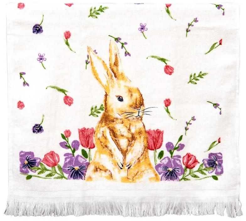 Kuchynský froté uterák so zajačikom Happy Bunny - 40*66 cm