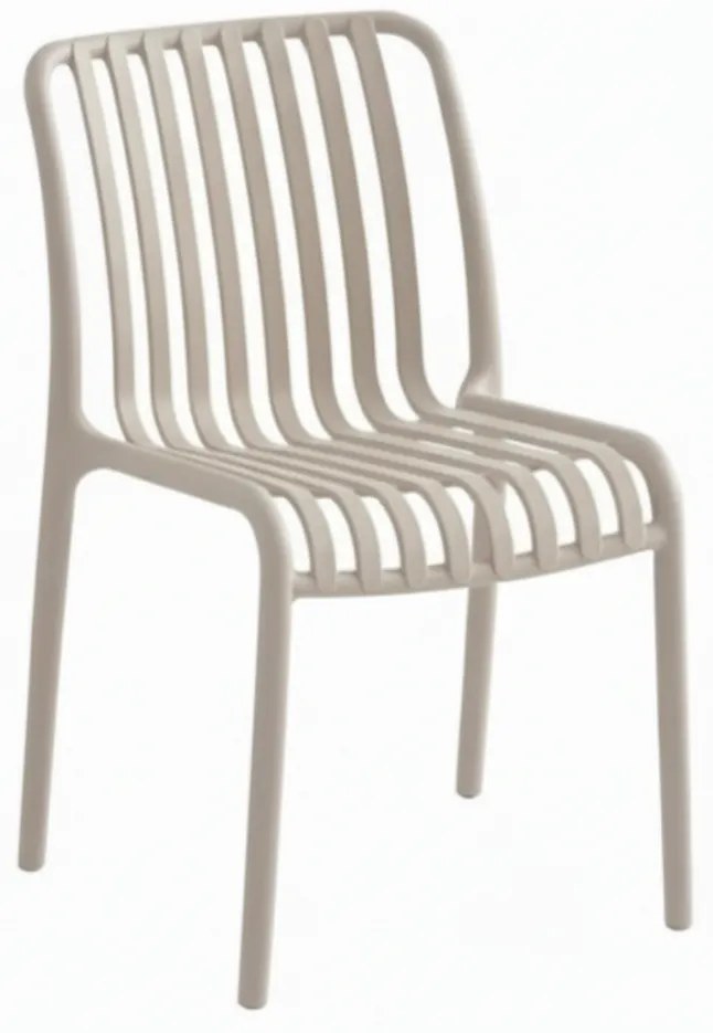 Plastová stolička TREGO, béžová