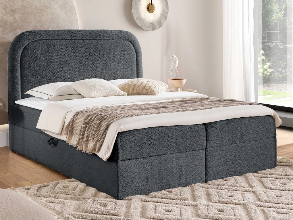 Kontinentálna posteľ Bukirt, Rozmer postele: 160x200, Dostupné poťahy: Coral 80