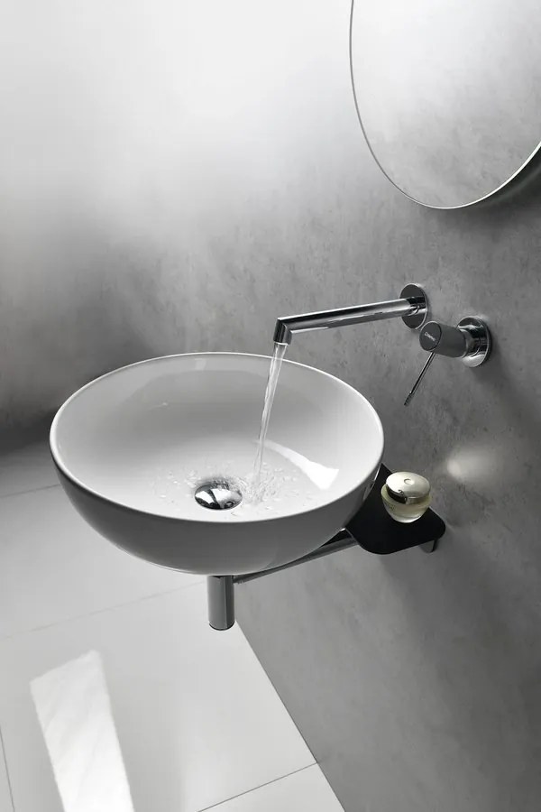 Sapho Sapho, TETRIS umývadlo s držiakom pre podomietkovou batériu, čierna matná, TZ429-01