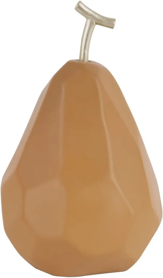 Matne karamelovohnedá betónová soška PT LIVING Origami Pear