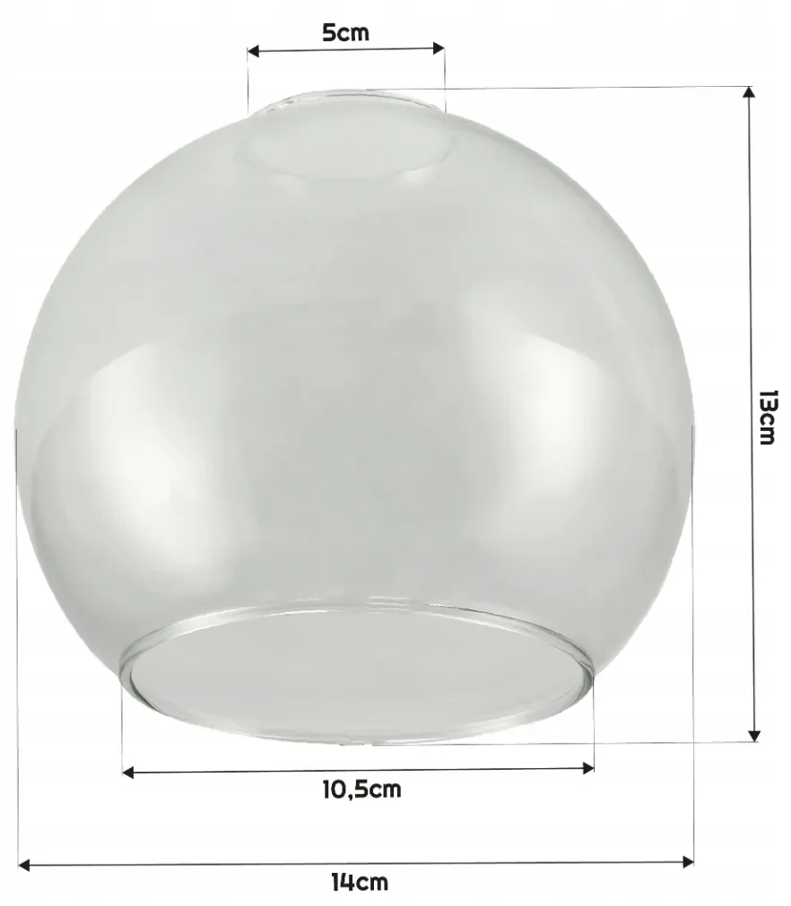 BERGE E27 LED luster závesné svietidlo, sklenená guľa, priehľadné