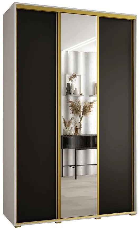 Skriňa 45 Canaris 3 180 biela/čierna/gold